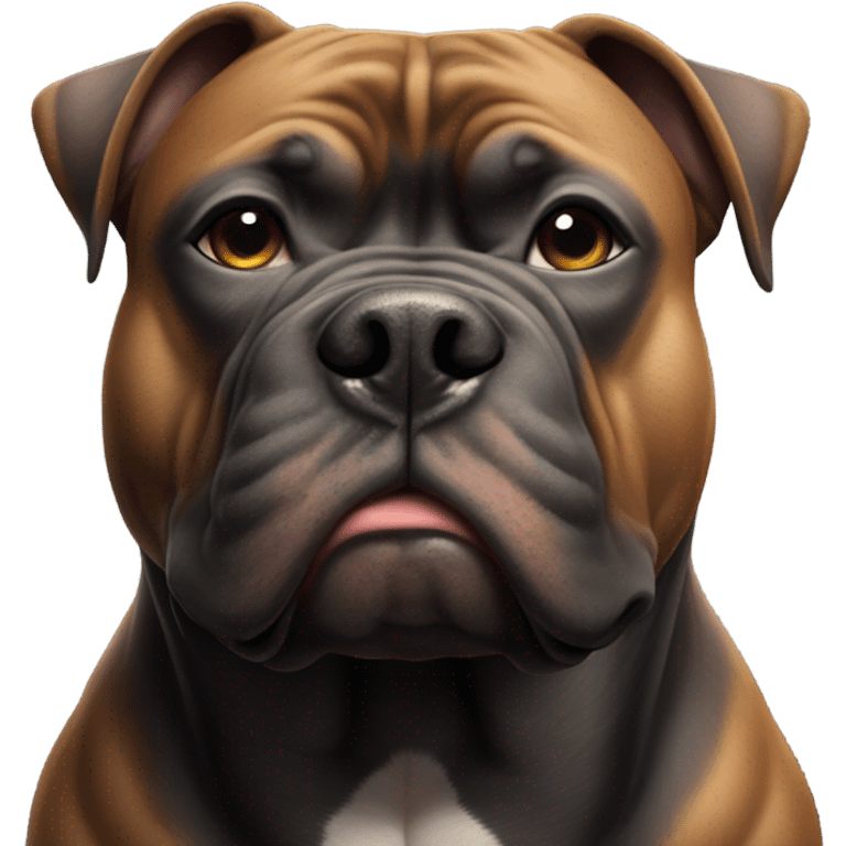 Black american bully smoking emoji