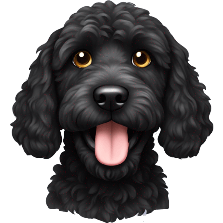 Black labradoodle emoji