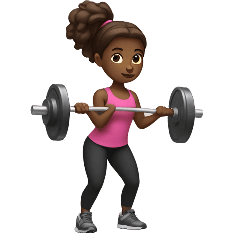 Girl lifting weights  emoji