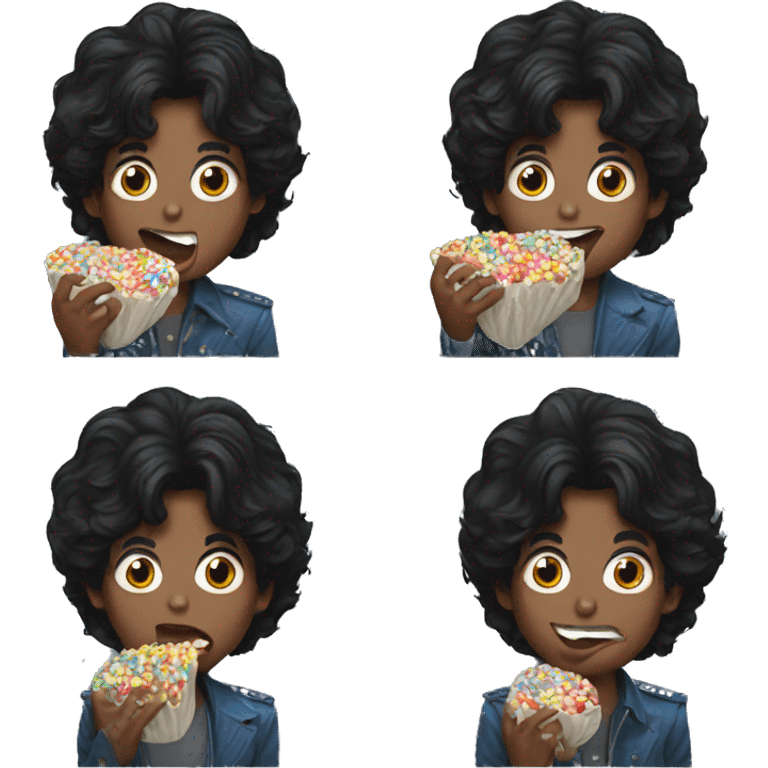 Michael Jackson eating candy emoji