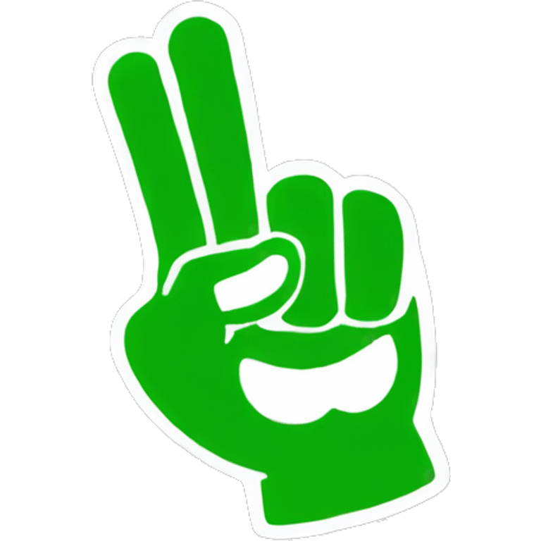 green foam finger emoji