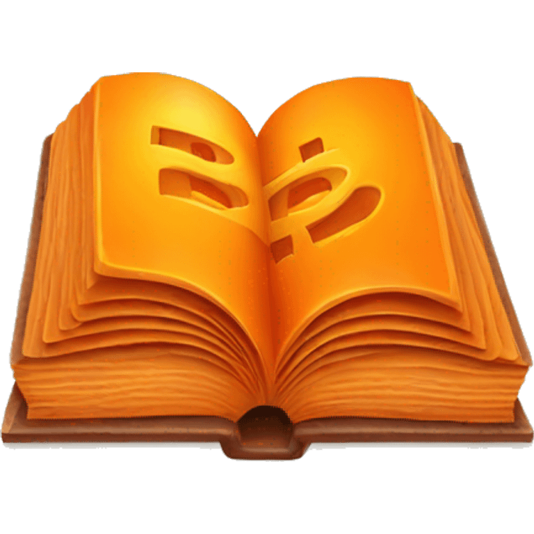 orange book with the word bitcoin on it emoji