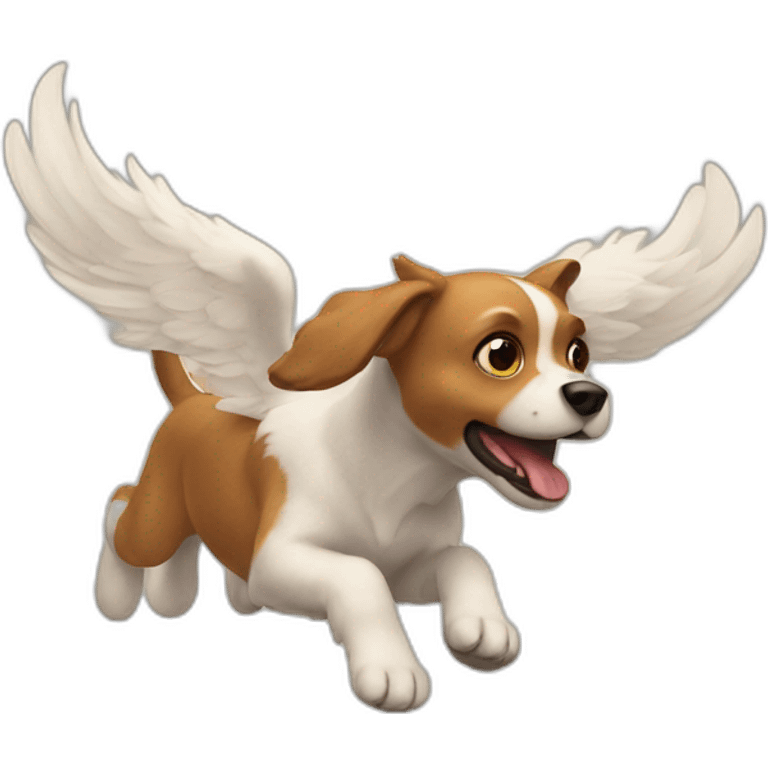 flying dog emoji