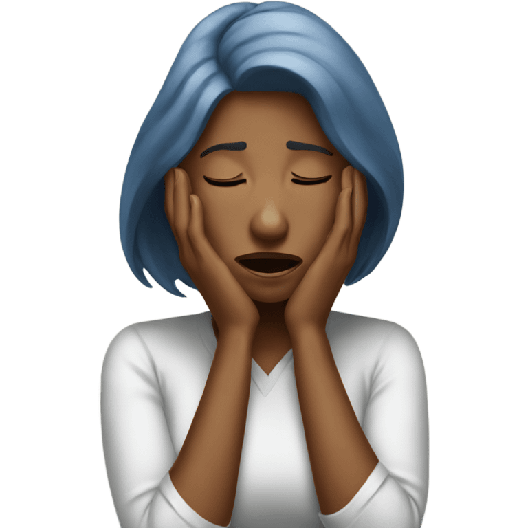 Woman stressed out emoji