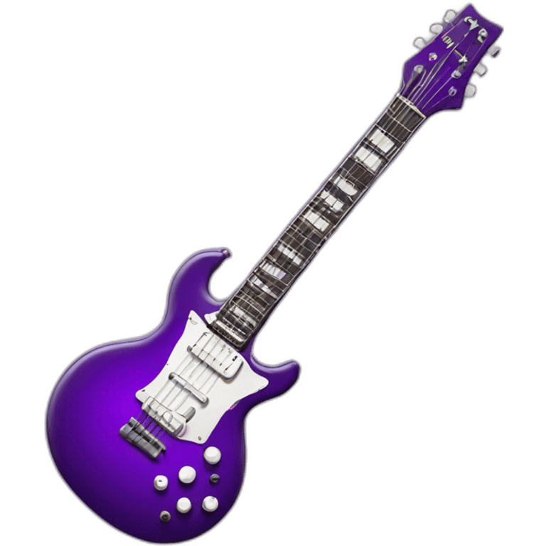 Full Moon purple electric guitar emoji