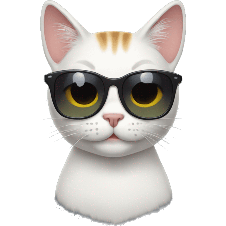 Cat with sunglasses holiday emoji