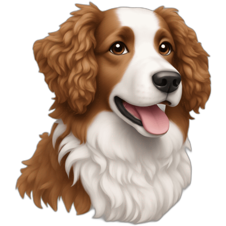 dog half poodle half border collie emoji