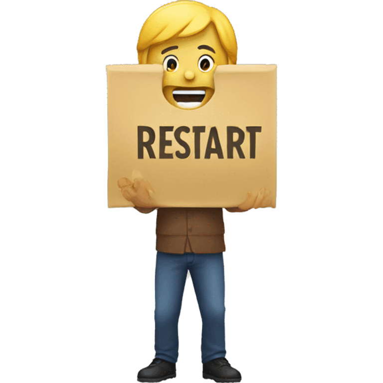 holding a restart sign emoji