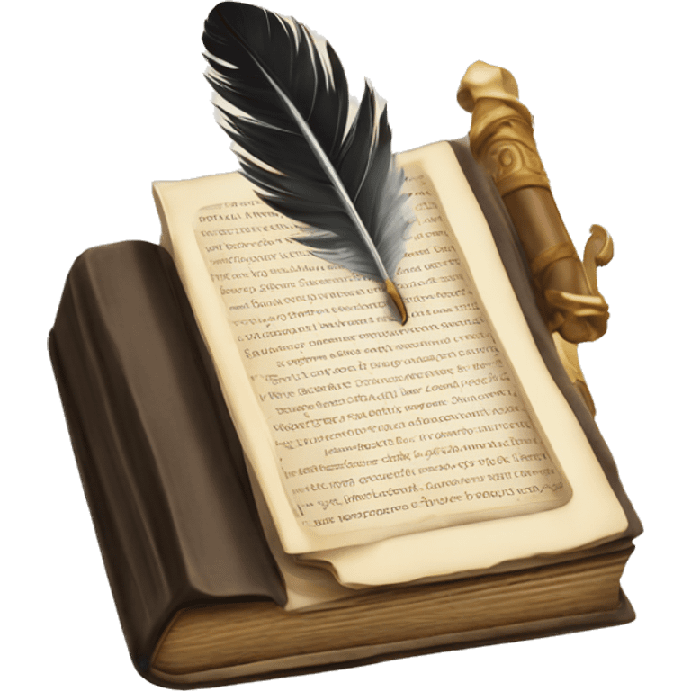 Quill and ink Bible emoji