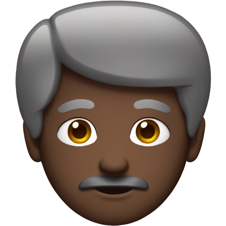 can i have an emoji of a dark skinned man with jaw length locks, a small goatee, a slight mustache, black almond shaped eyes and medium lips black on top and pink on the bottom emoji