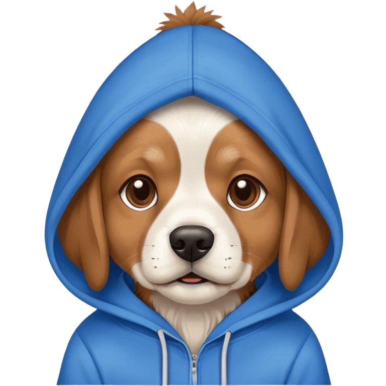 dog wearing hoodie emoji