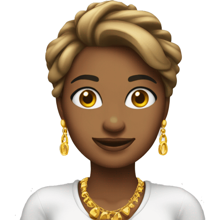 Emoji de chica emprendedora de joyas emoji