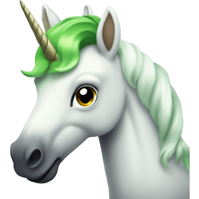 Unicornio verde emoji