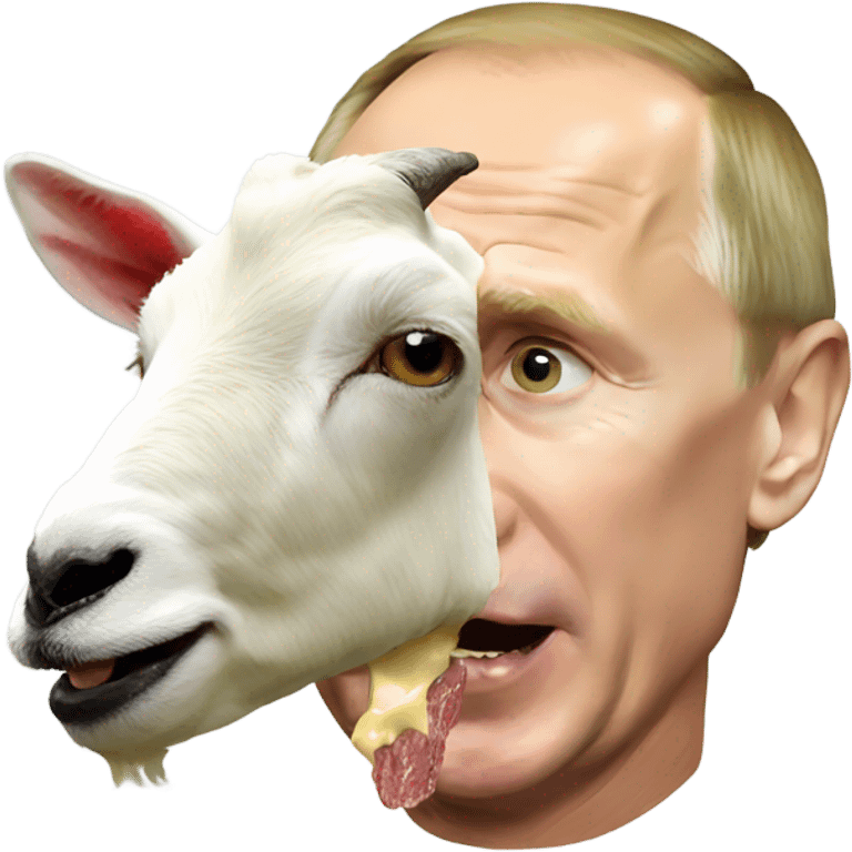 Putin eats goat emoji