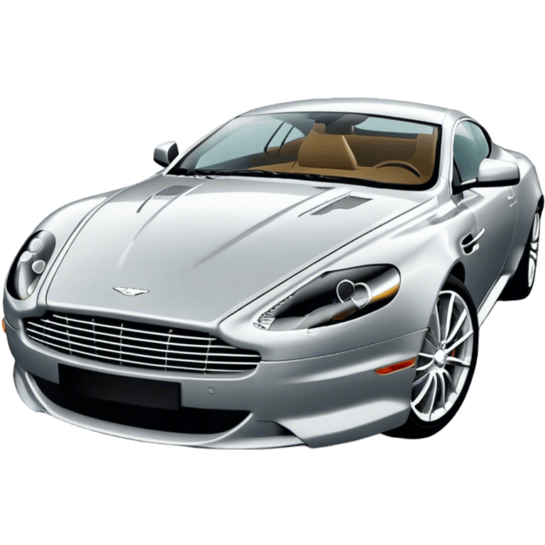 Aston Martin DB9 - Aston Martin (Model Year: 2016) (Iconic colour: Silver) emoji