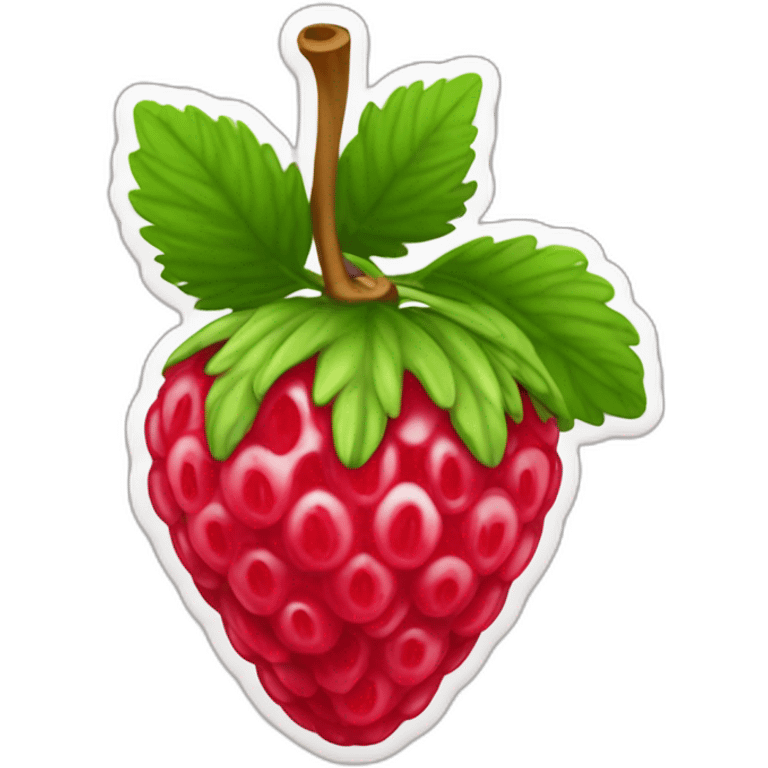 Framboise mélanger avec fraise emoji