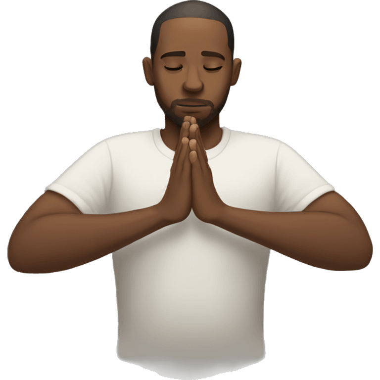 white man prays emoji