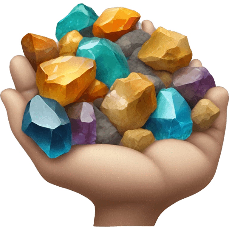 A handful of minerals emoji