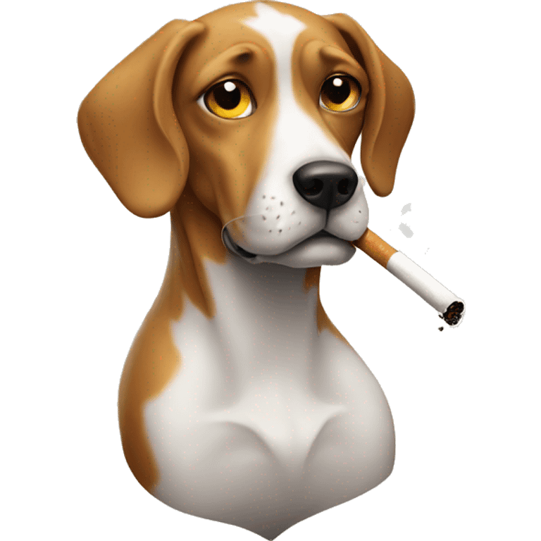 Dog smoking funny emoji