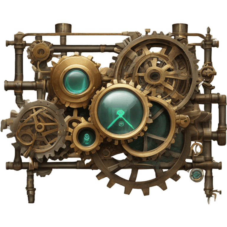  steampunk frame on modern empty radar screen  emoji