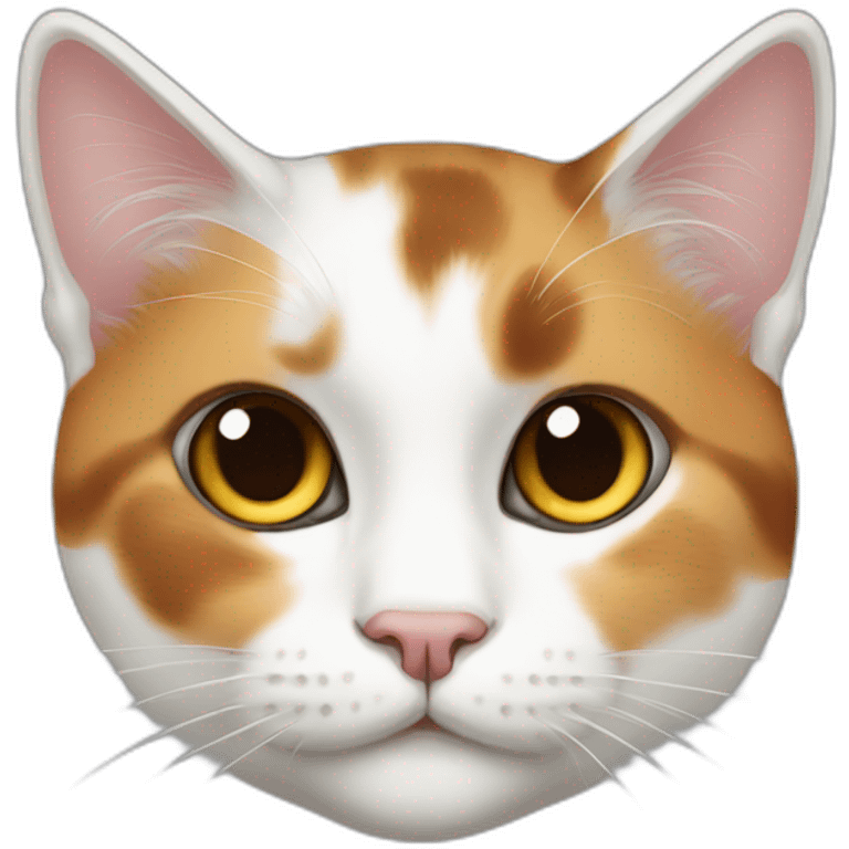 calico cat mostly white emoji