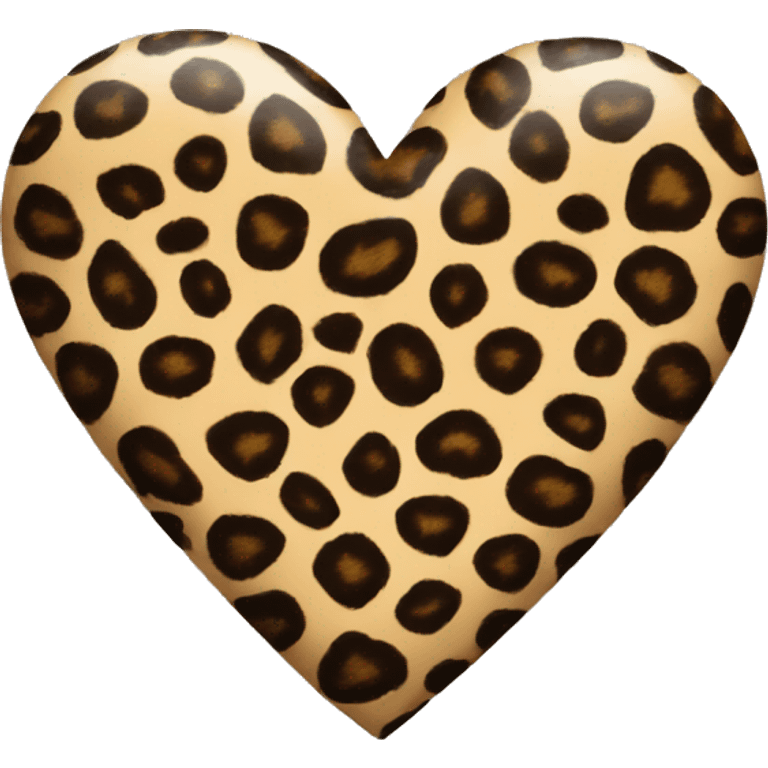 Leopard print heart emoji