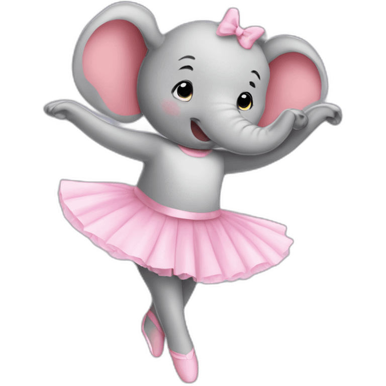 Ballerina elefant emoji