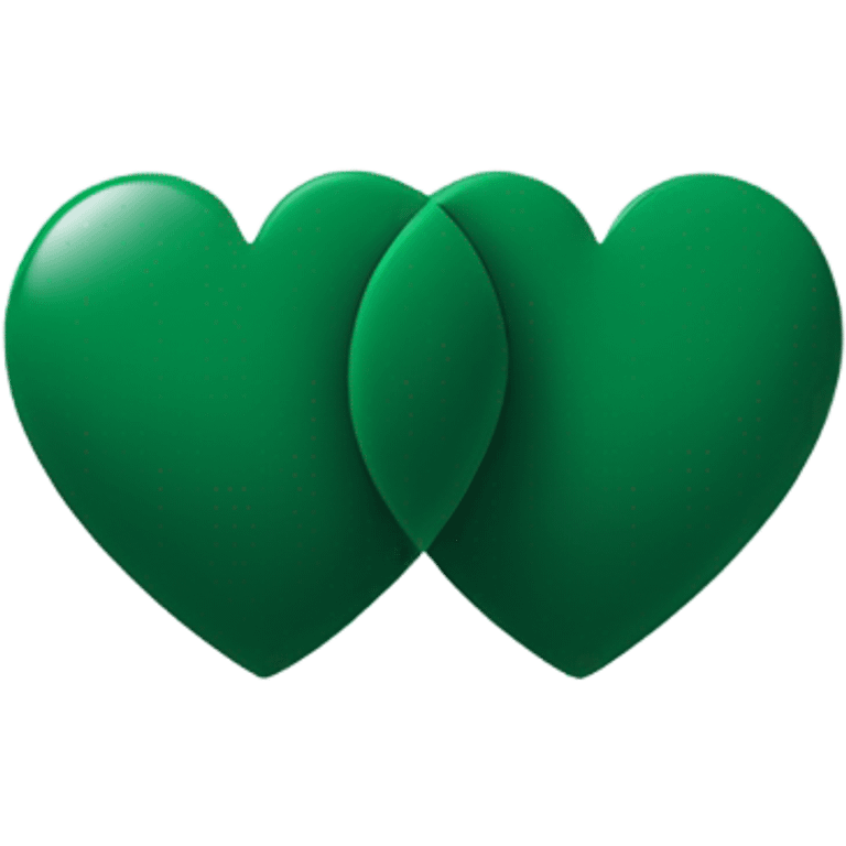 heart two halves dark green emoji