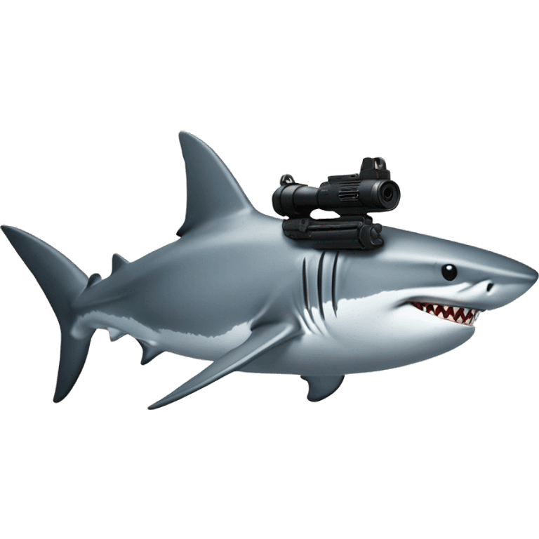 Shark with pistol emoji