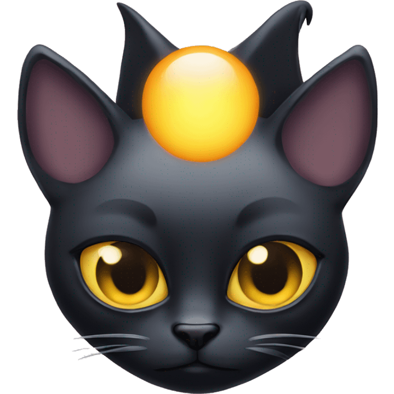 A black cat with third eye emoji