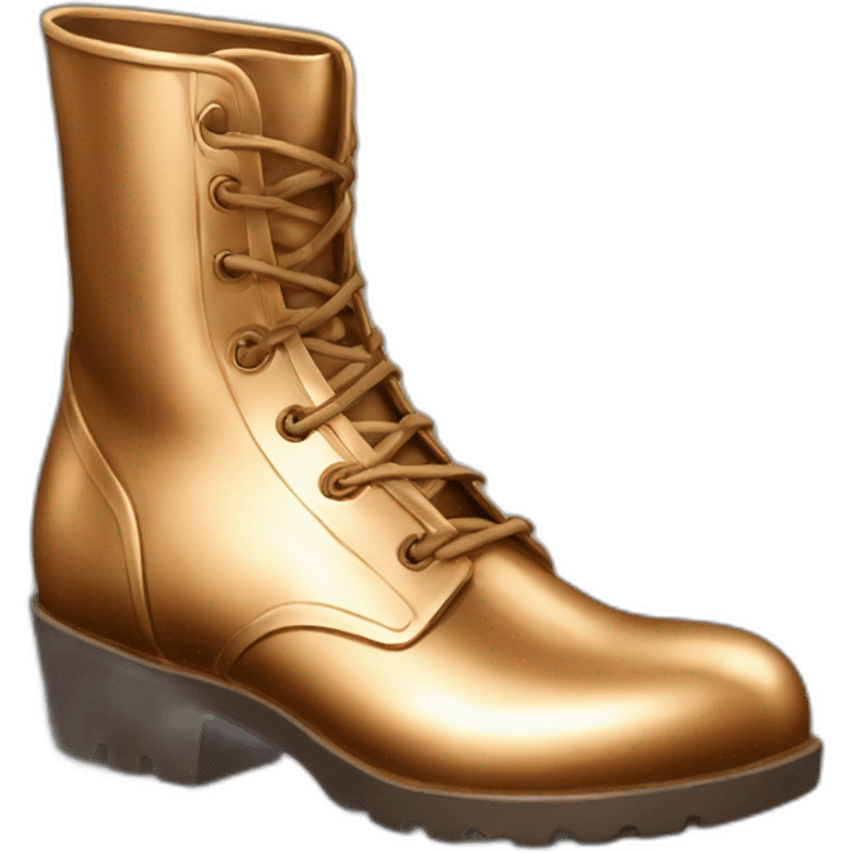 shiny bronze boot emoji