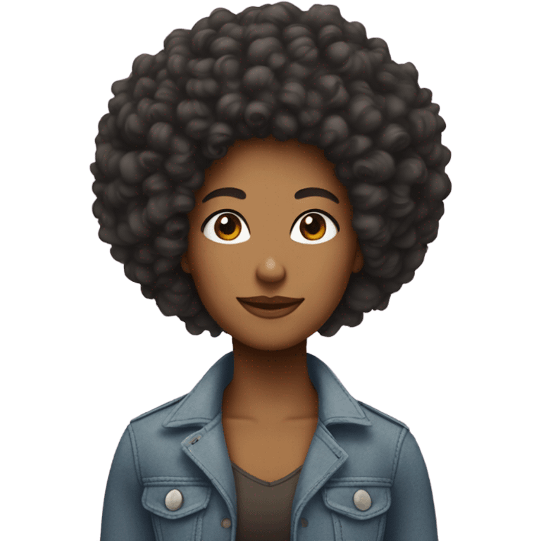 afro hair emoji