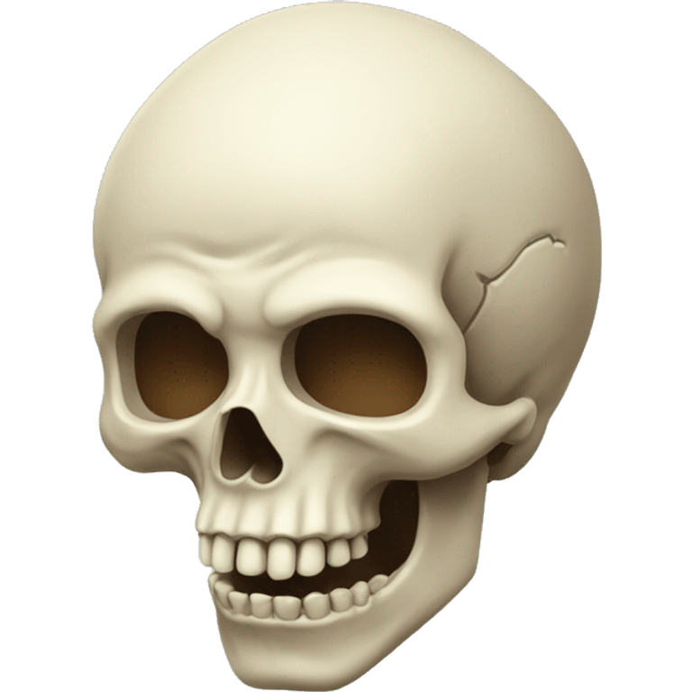 Skull head exploring emoji