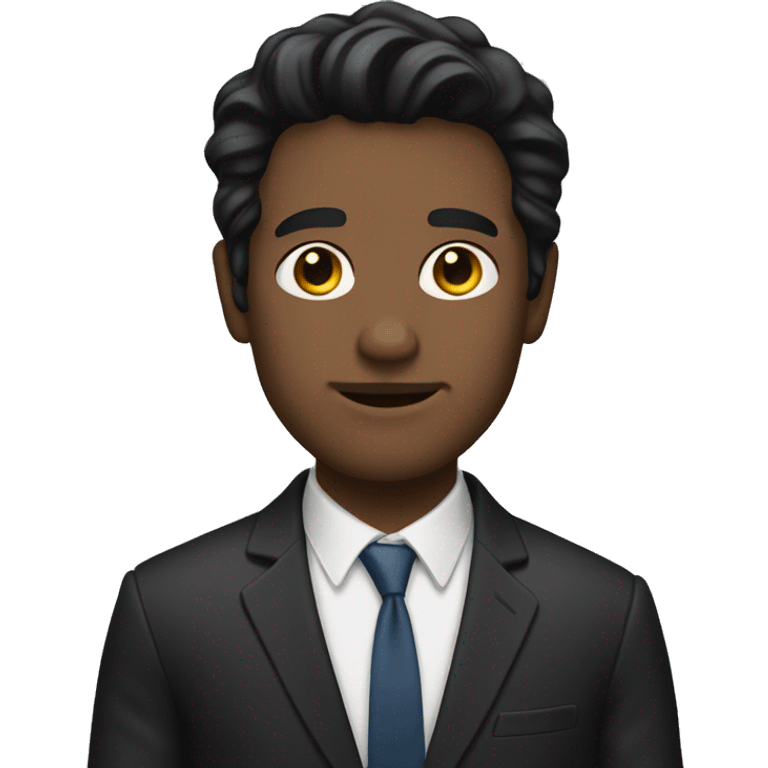 New York man with dark hair and suit emoji