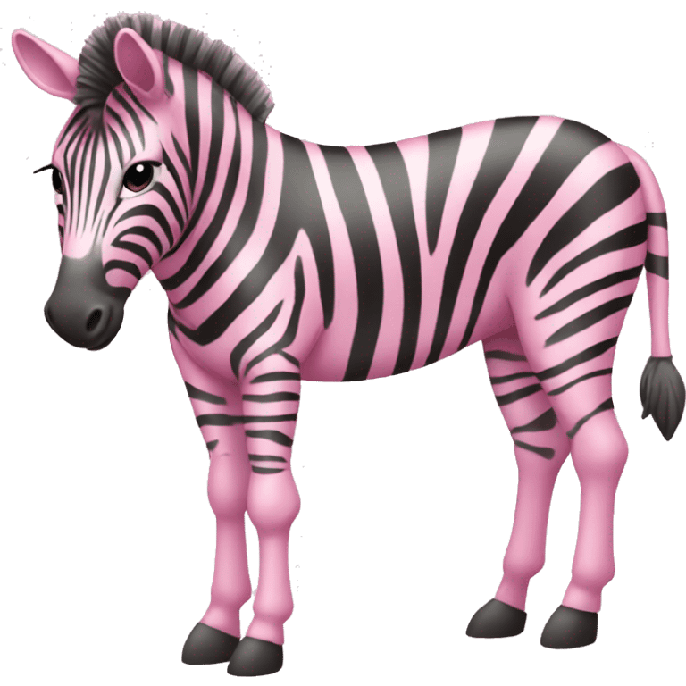 light pink pretty zebra full body emoji