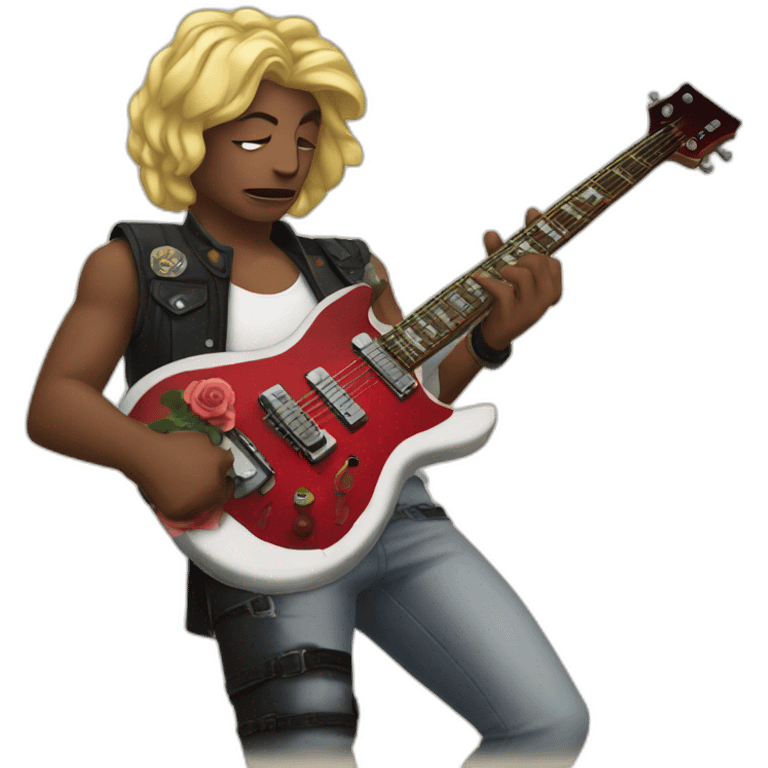 gun and roses rock band emoji