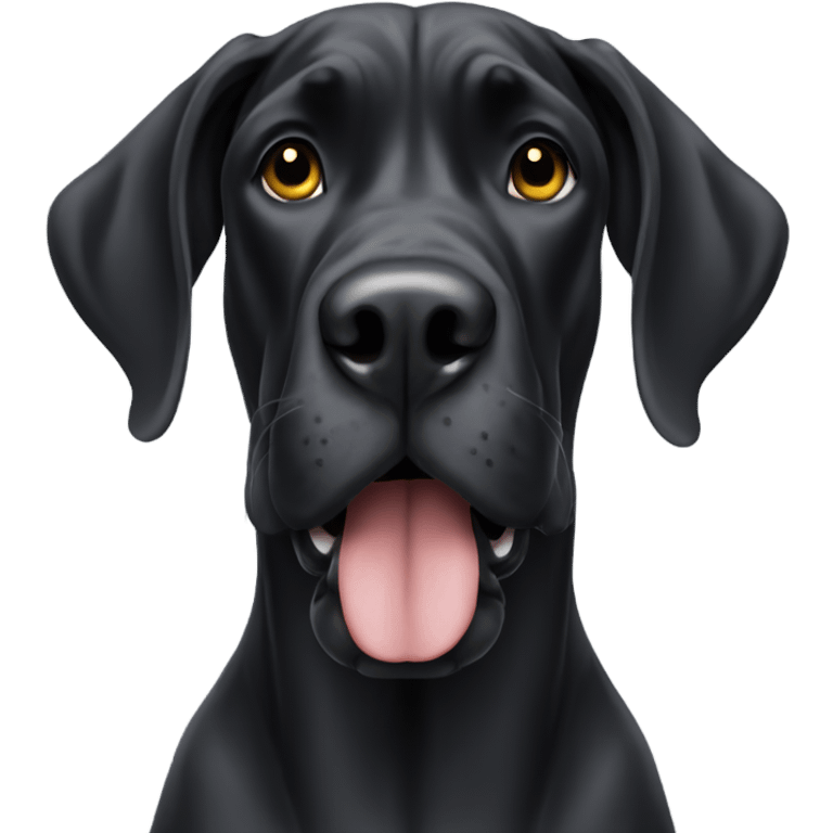 Black Great Dane  emoji