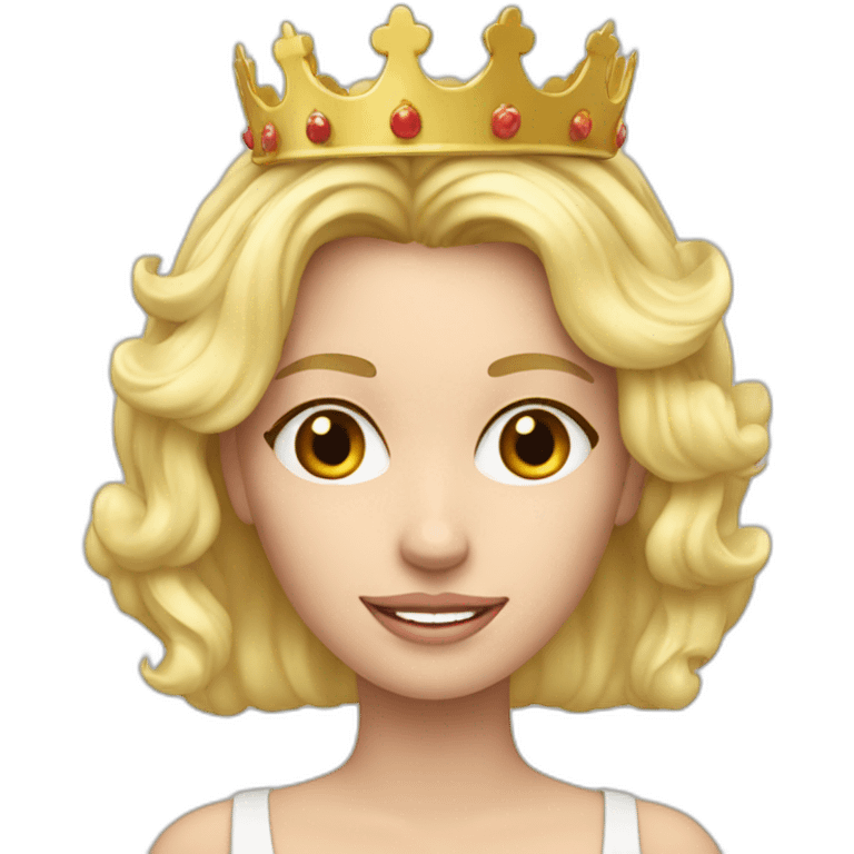 une-femme-blonde-avec-une-couronne- emoji