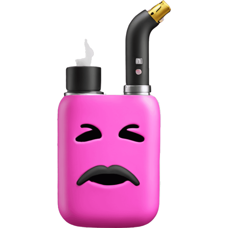 Pink vape with smoke  emoji