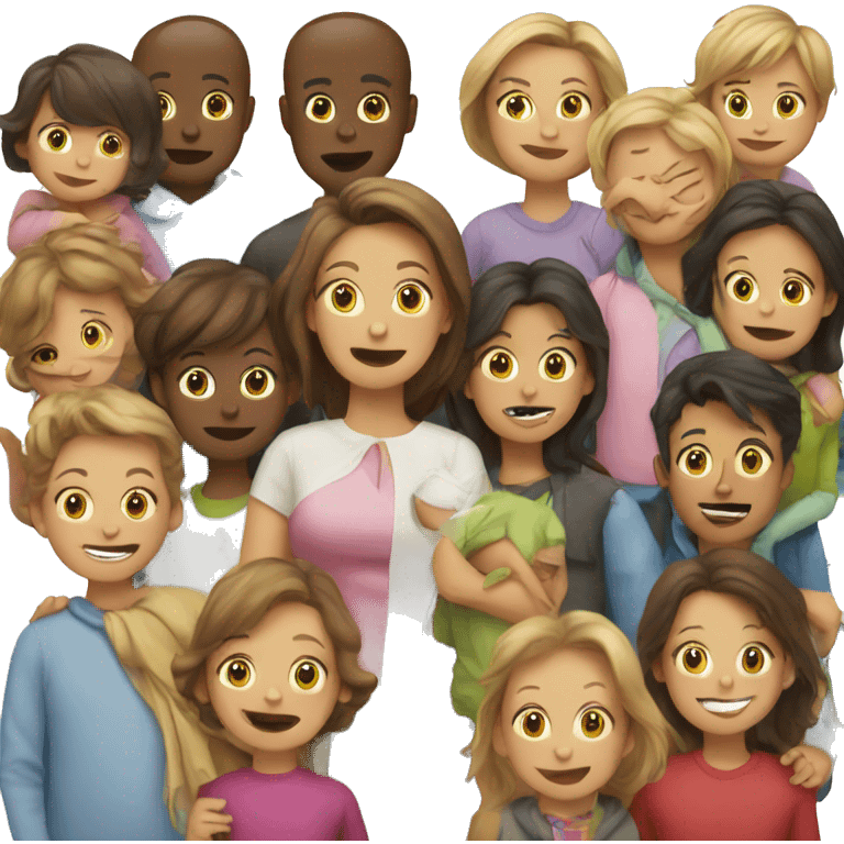 Mum with 10 kids emoji