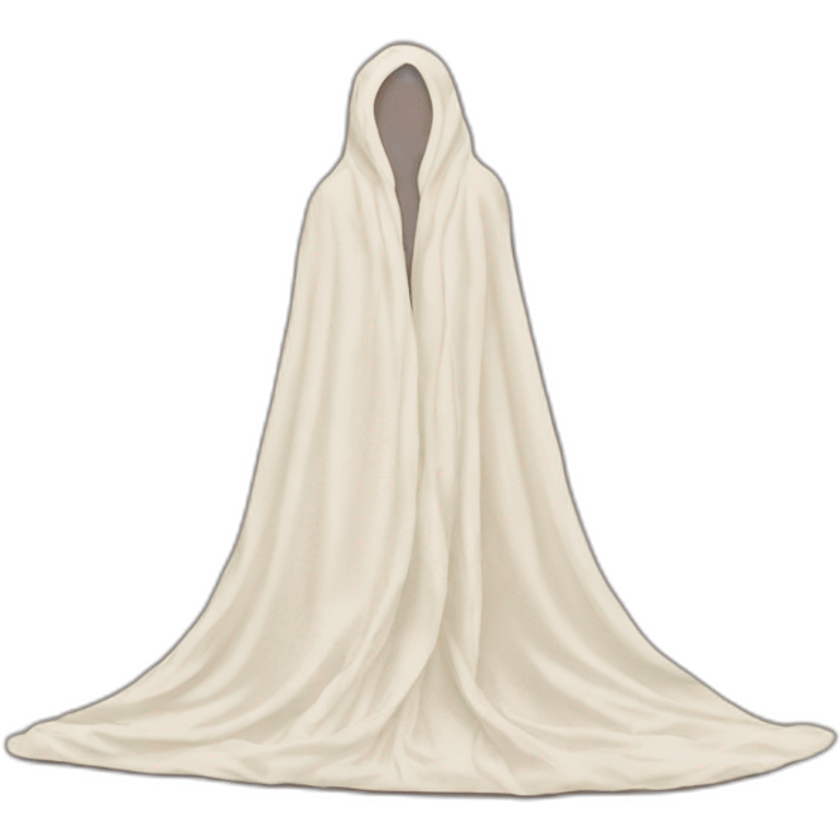 The silhouette of a woman's figure under a silk blanket emoji