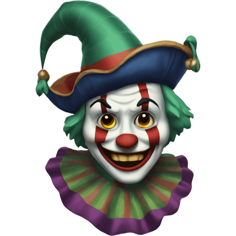 vintage scary jester  emoji