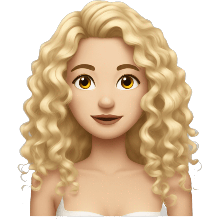 make a girl with medium length curly hair brunette kinda blonde sleeping but long lashes  emoji