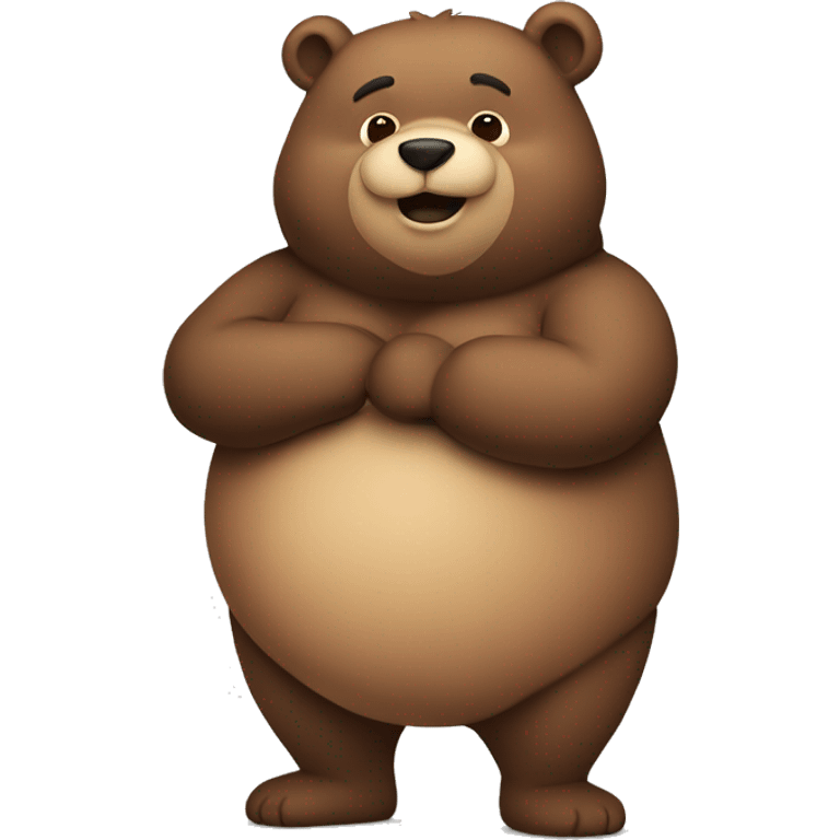 chubby bear with a belly emoji