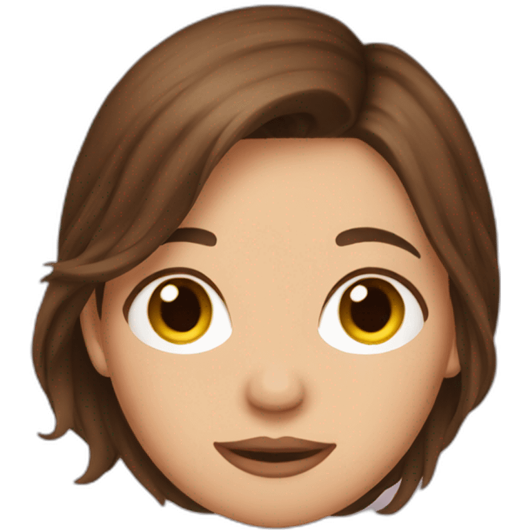 Postpartum brown hair emoji