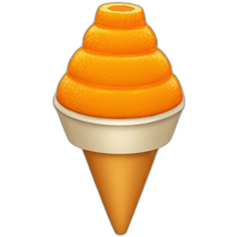 UN CONO DE TRÁFICO NARANJA emoji