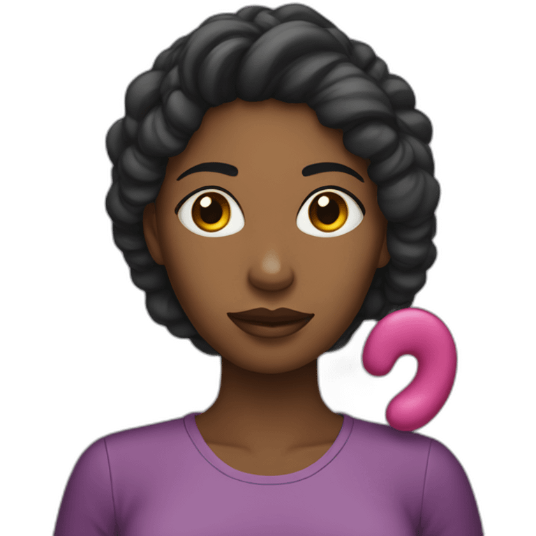 a black woman holding a slipper over her head with a stern look. emoji