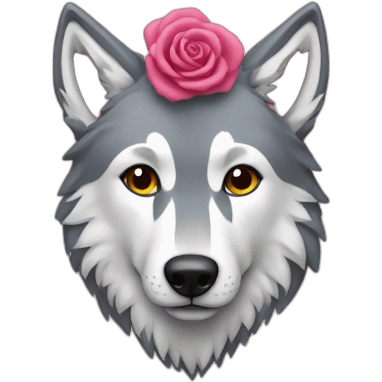 loup rose emoji