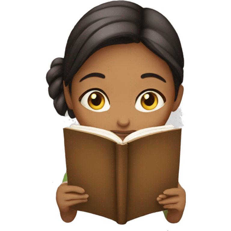 Girl reading emoji