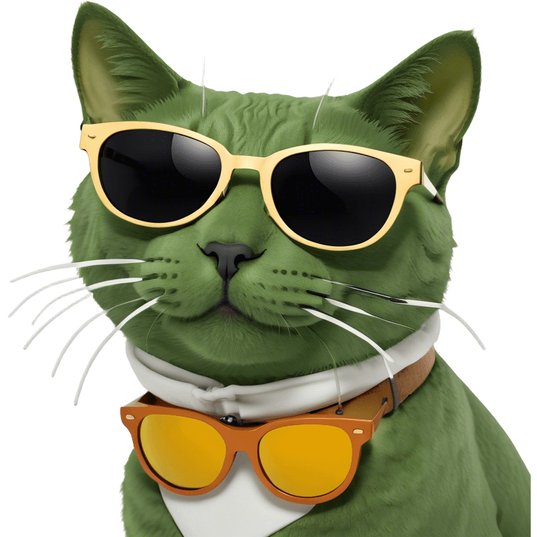 Cat with sunglasses emoji